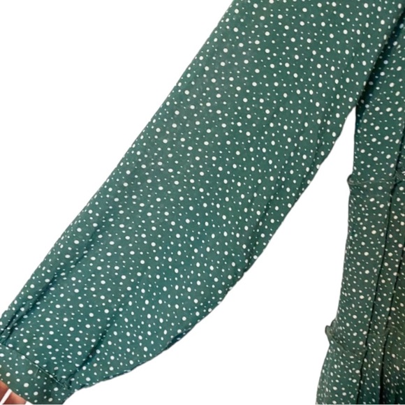 Anthropologie Maeve Esther Spotty Tiered Tunic Dress Green/Blue Boho Size Small - Picture 7 of 11